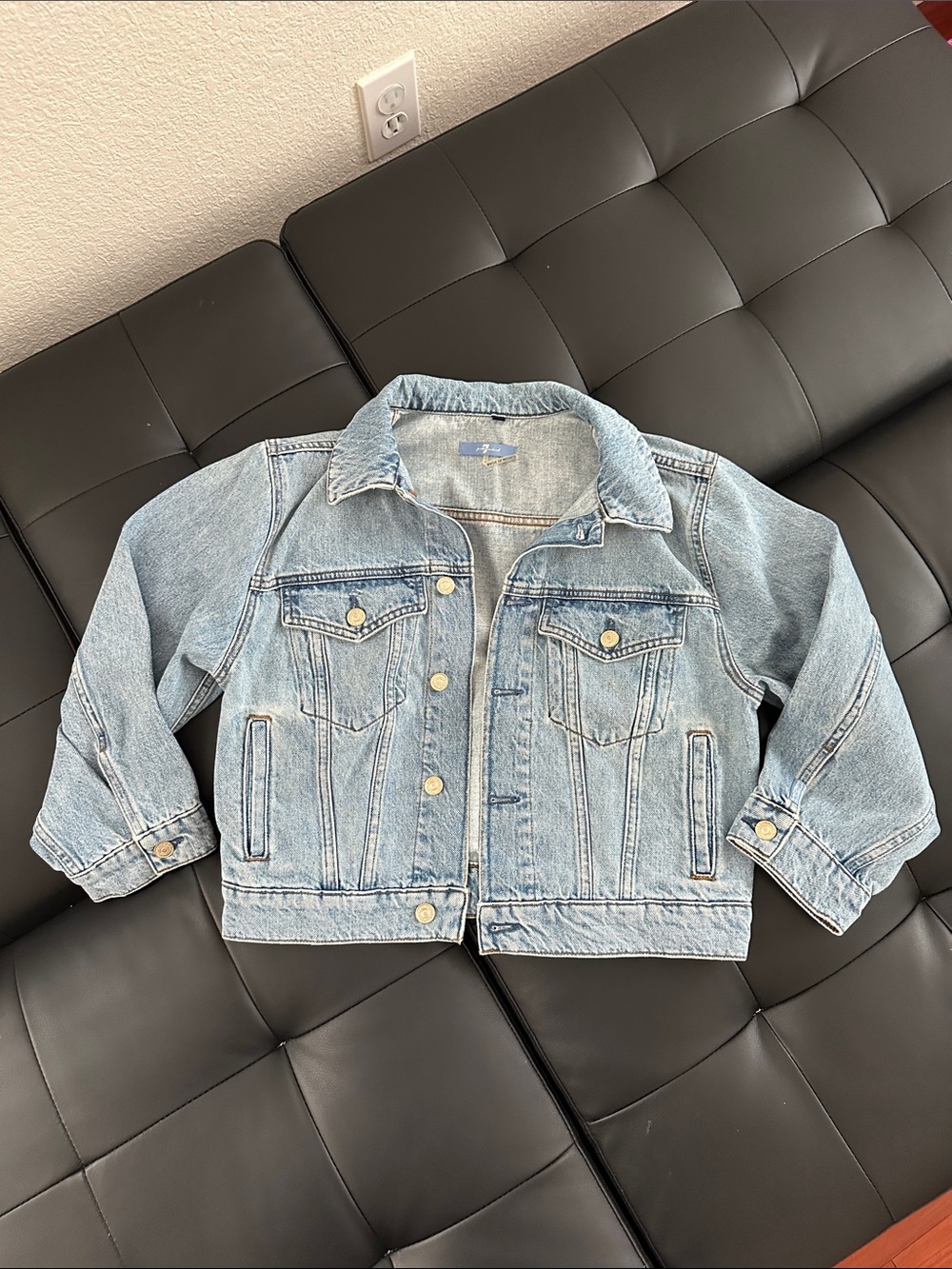 7 For All Mankind Light Blue Denim Jacket